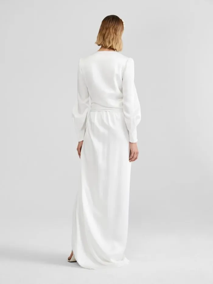 Woman Envers Satin Dress White Maxmara Bridal Clothing Woman Envers Satin Dress White Maxmara Bridal Clothing