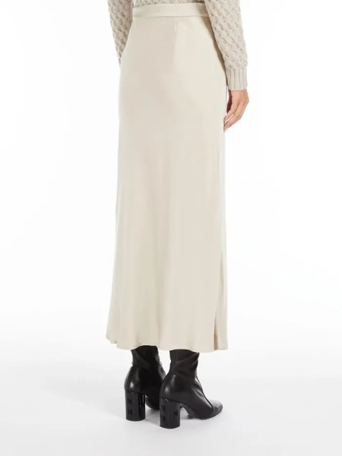 Woman Envers Satin Skirt Beige Maxmara Skirts Woman Envers Satin Skirt Beige Maxmara Skirts
