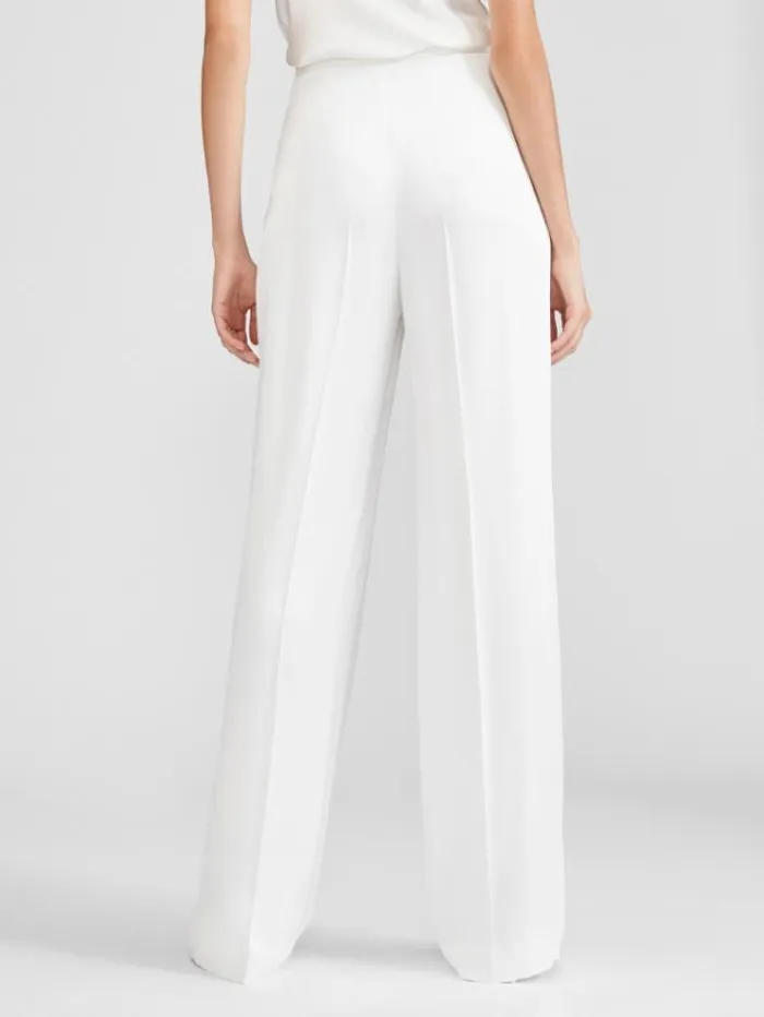 Woman Envers Satin Trousers White Maxmara Bridal Clothing