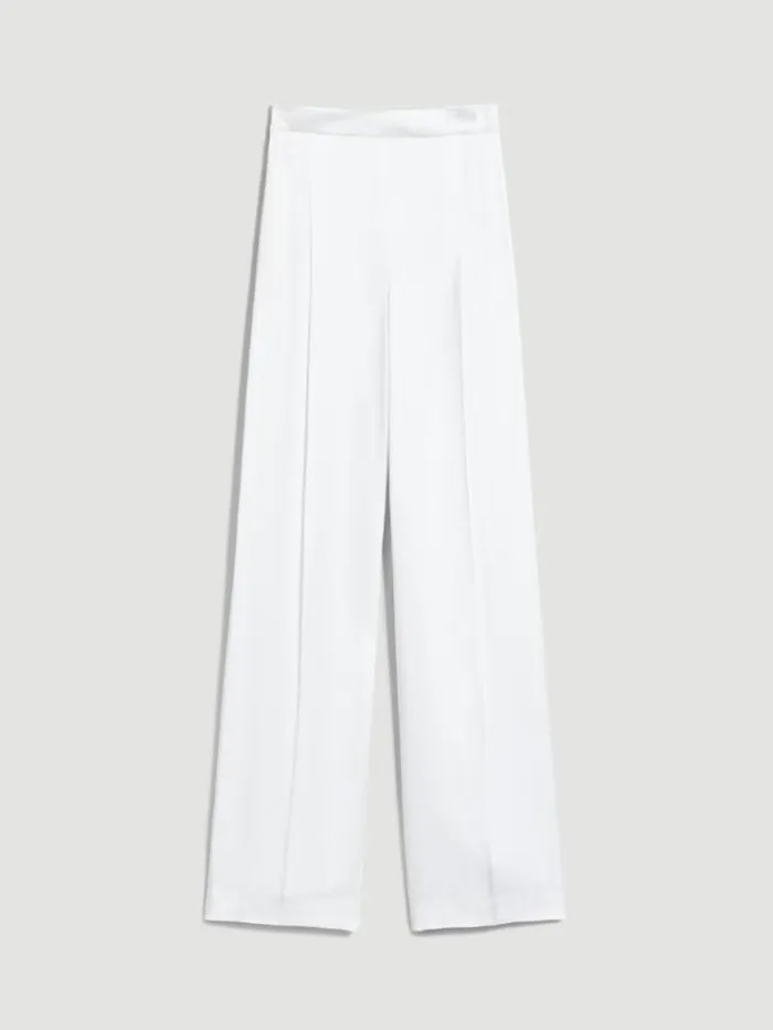 Woman Envers Satin Trousers White Maxmara Bridal Clothing