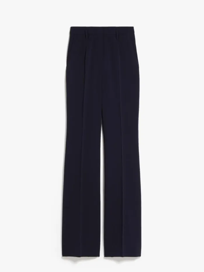 Woman Flared Technical Cady Trousers Navy Maxmara Suit