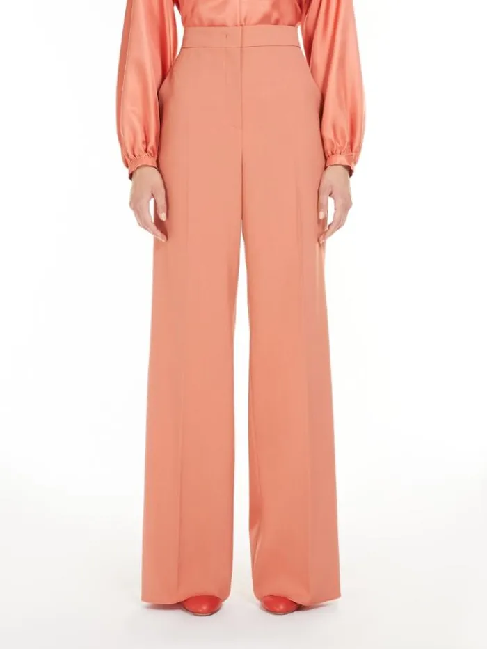 Woman Highwaisted Wool Trousers Salmon Maxmara Suit
