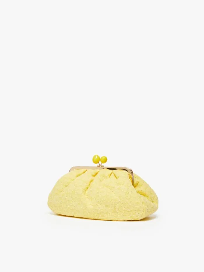 Woman Hommage La France Pasticcino Bag In Lace Bright Yellow Maxmara Weekend Bag