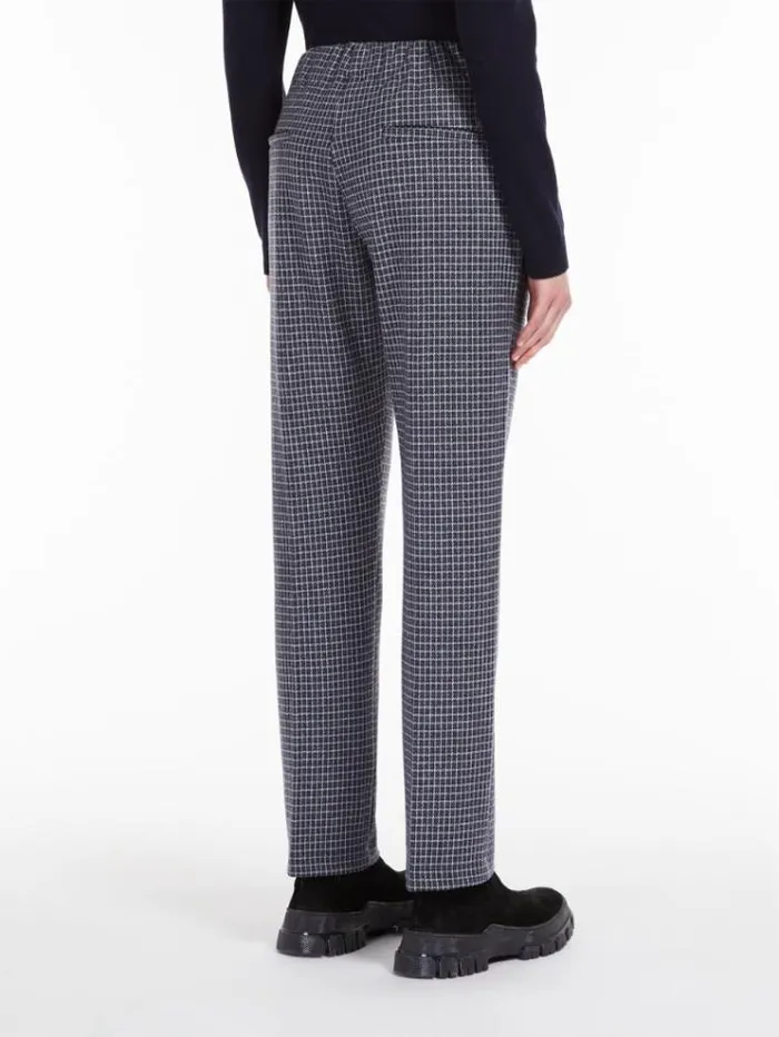 Woman Jacquard Jersey Trousers Medium Grey Maxmara Trousers