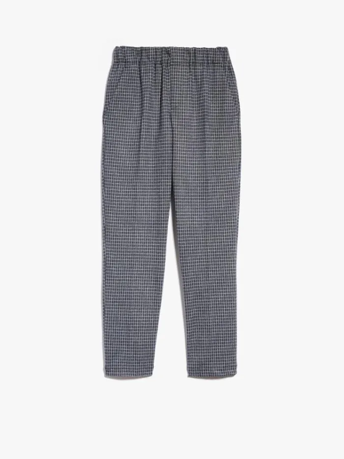 Woman Jacquard Jersey Trousers Medium Grey Maxmara Trousers