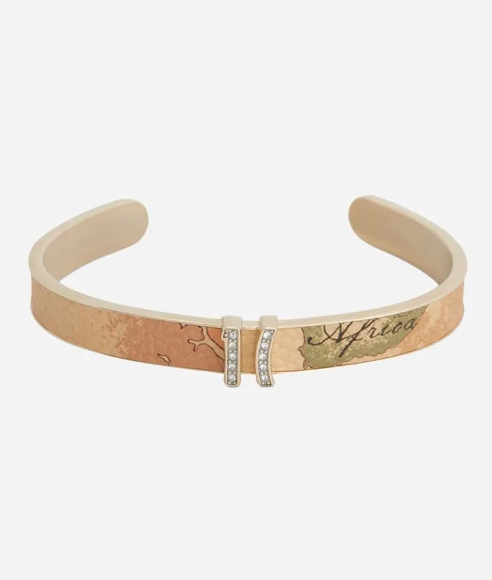 Woman Jewelry Alviero Martini Rodeo Drive Silver Rigid Bracelet Dipped In Yellow Gold