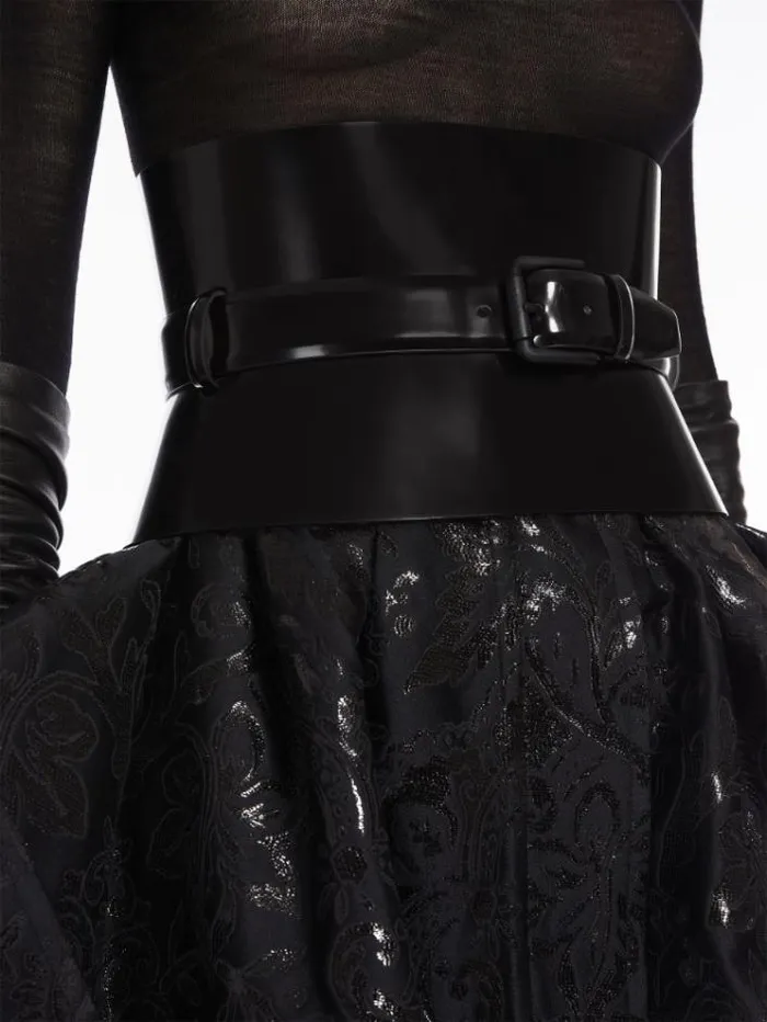 Woman Leather Bustier Belt Black Maxmara Belts Woman Leather Bustier Belt Black Maxmara Belts