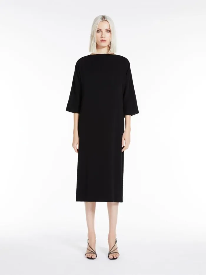 Woman Lightweight Cady Dress Black Maxmara Dresses