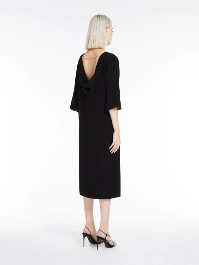 Woman Lightweight Cady Dress Black Maxmara Dresses Woman Lightweight Cady Dress Black Maxmara Dresses