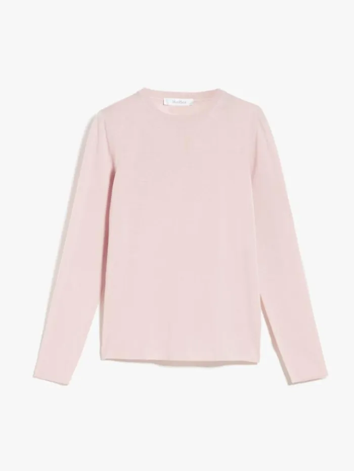Woman Lightweight Wool Jumper Pink Maxmara Knitwear And Sweatshirts Woman Lightweight Wool Jumper Pink Maxmara Knitwear And Sweatshirts