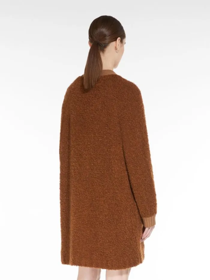 Woman Oversized Cardigan In Alpaca And Wool Caramel Maxmara Knitwear And Sweatshirts Woman Oversized Cardigan In Alpaca And Wool Caramel Maxmara Knitwear And Sweatshirts