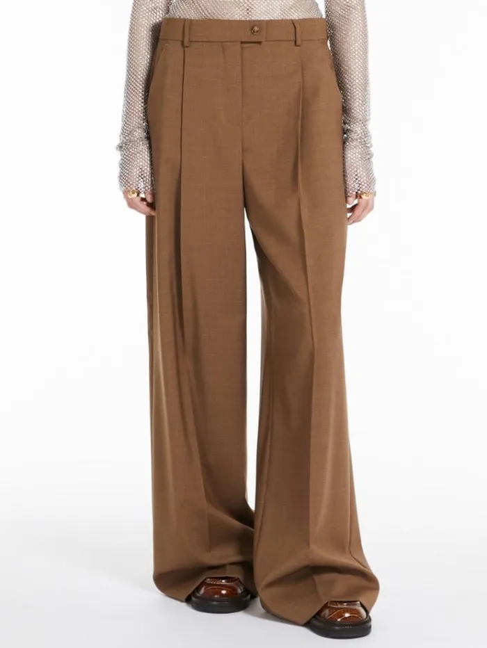 Woman Oversized Stretch Wool Trousers Colonial Maxmara Suit