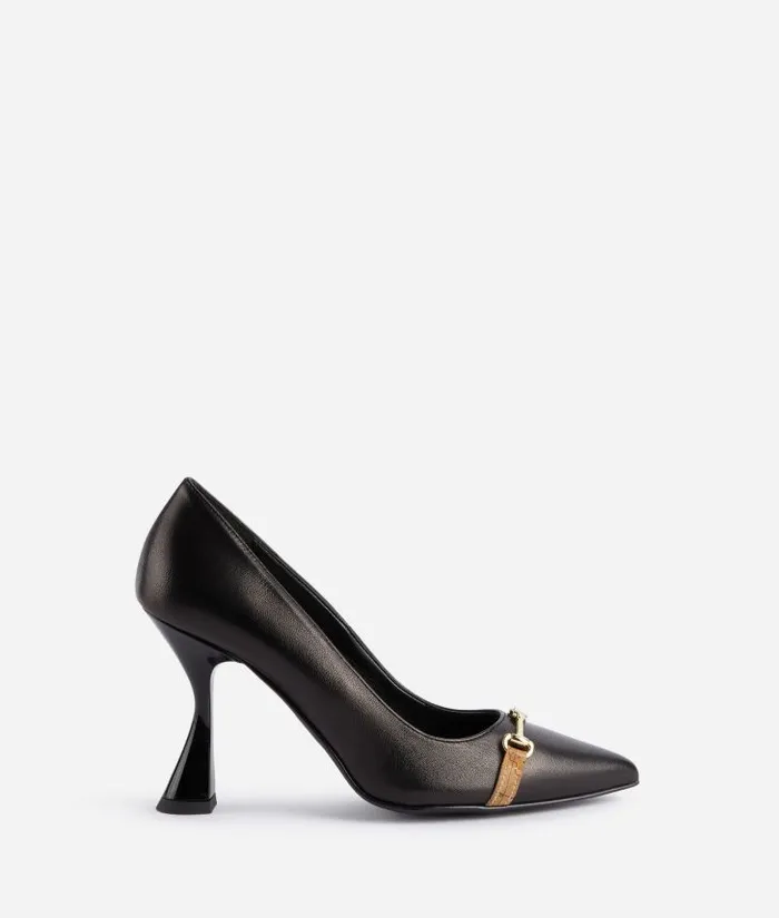 Woman Pumps Alviero Martini Smooth Napa Leather Court Shoes With 1c Horsebit Black Woman Pumps Alviero Martini Smooth Napa Leather Court Shoes With 1c Horsebit Black