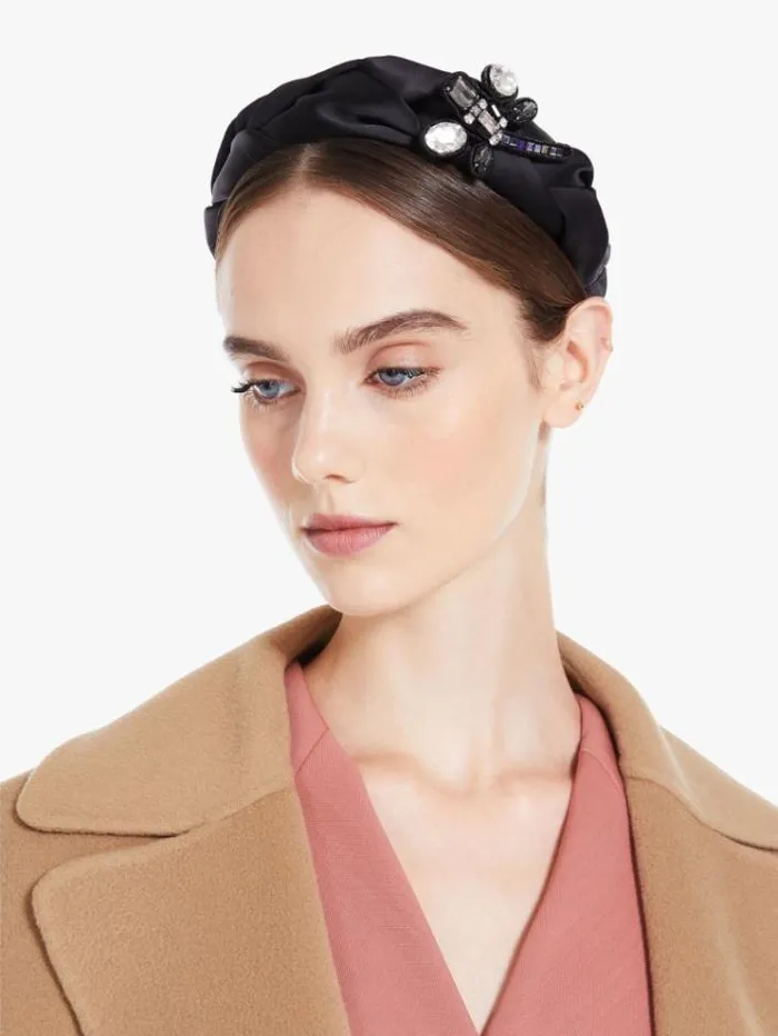 Woman Satin Hairband Black Maxmara Jewelry Woman Satin Hairband Black Maxmara Jewelry