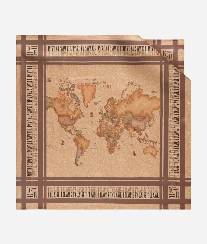 Woman Scarves and Shawls Alviero Martini Foulard With Logo Frame 9021590 Dark Taupe Woman Scarves and Shawls Alviero Martini Foulard With Logo Frame 9021590 Dark Taupe