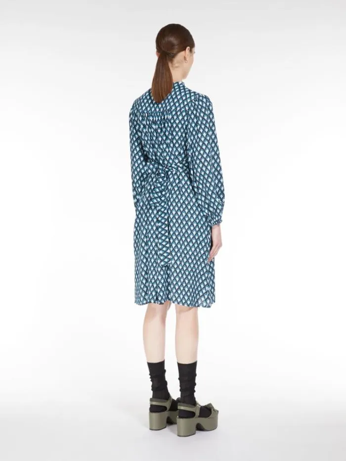 Woman Short Dress In Georgette Oil Maxmara Dresses Woman Short Dress In Georgette Oil Maxmara Dresses