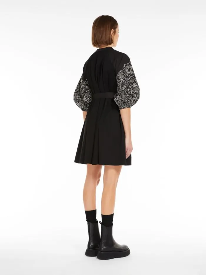 Woman Short Dress In Jersey Black Maxmara Dresses Woman Short Dress In Jersey Black Maxmara Dresses
