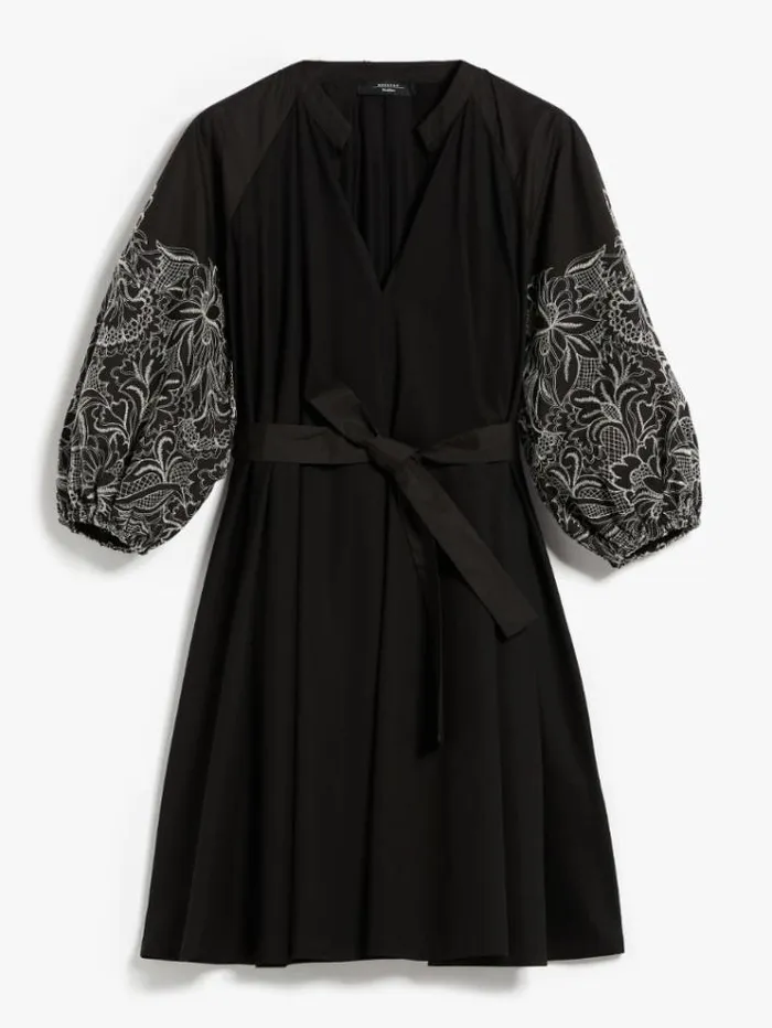 Woman Short Dress In Jersey Black Maxmara Dresses Woman Short Dress In Jersey Black Maxmara Dresses