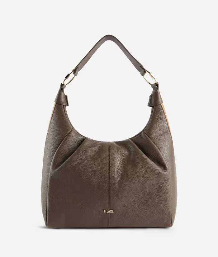 Woman Shoulder Bags Alviero Martini Universe Leather Shoulder Bag Dark Taupe