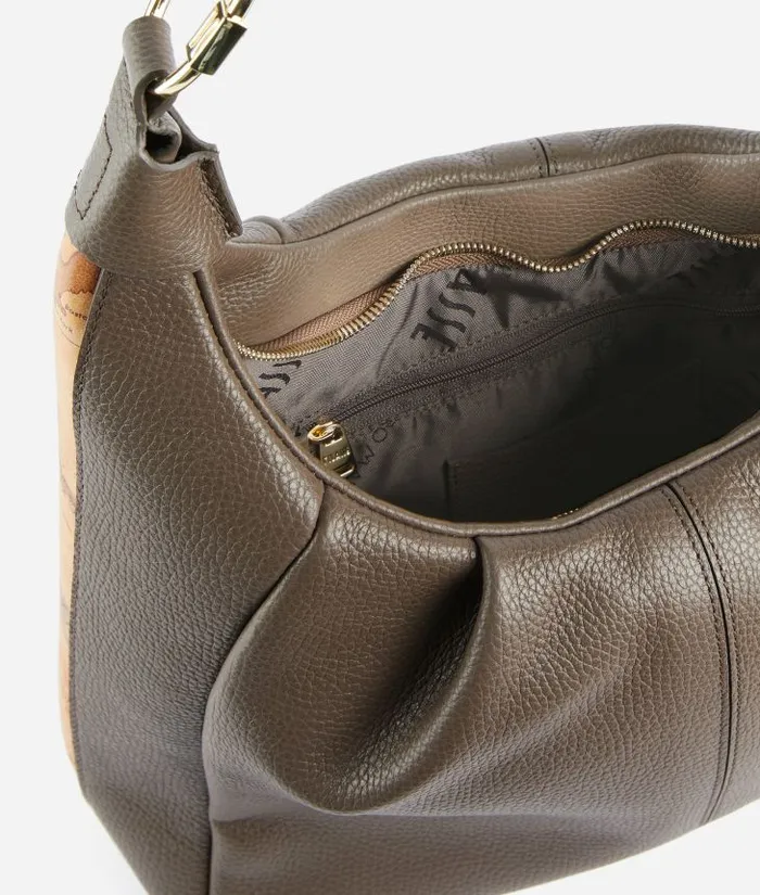 Woman Shoulder Bags Alviero Martini Universe Leather Shoulder Bag Dark Taupe