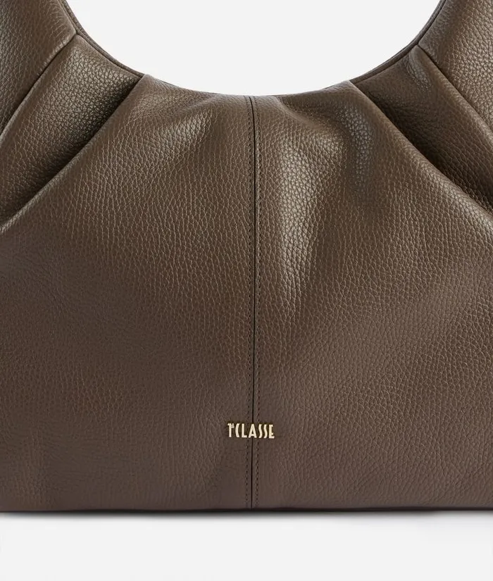 Woman Shoulder Bags Alviero Martini Universe Leather Shoulder Bag Dark Taupe