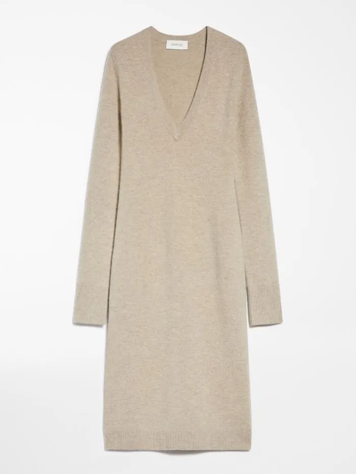 Woman Slimfit Cashmereblend Dress Beige Maxmara Dresses Woman Slimfit Cashmereblend Dress Beige Maxmara Dresses