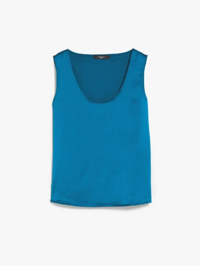 Woman Straightcut Top In Satin And Jersey Oil Maxmara Tshirts