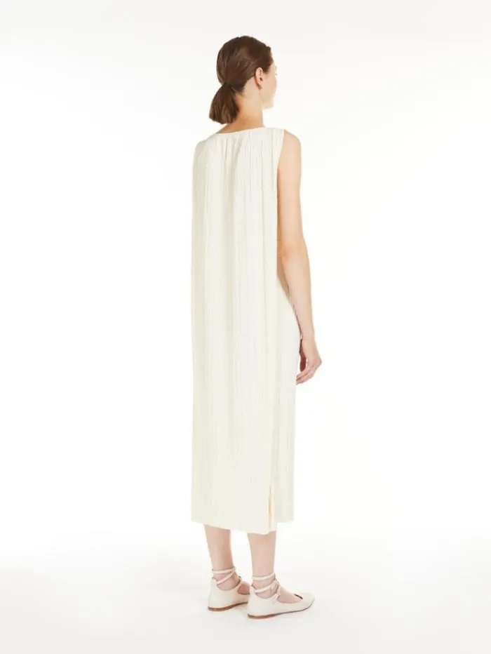 Woman Stretch Jersey Tunic Dress Ivory Maxmara Dresses Woman Stretch Jersey Tunic Dress Ivory Maxmara Dresses