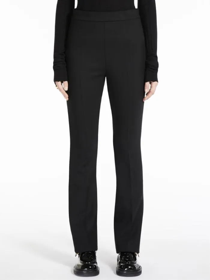 Woman Stretch Woolblend Trousers Black Maxmara Suit