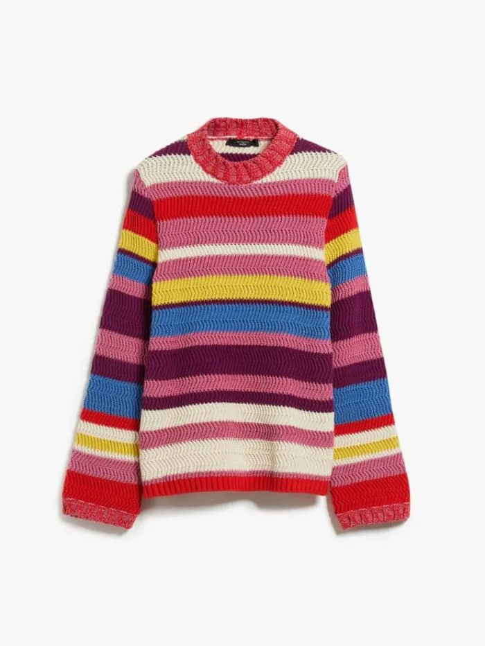 Woman Striped Cotton Knit Multicolour Maxmara Knitwear And Sweatshirts Woman Striped Cotton Knit Multicolour Maxmara Knitwear And Sweatshirts