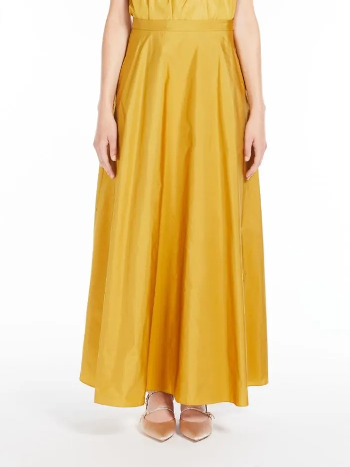Woman Taffeta Skirt Ochre Maxmara Skirts