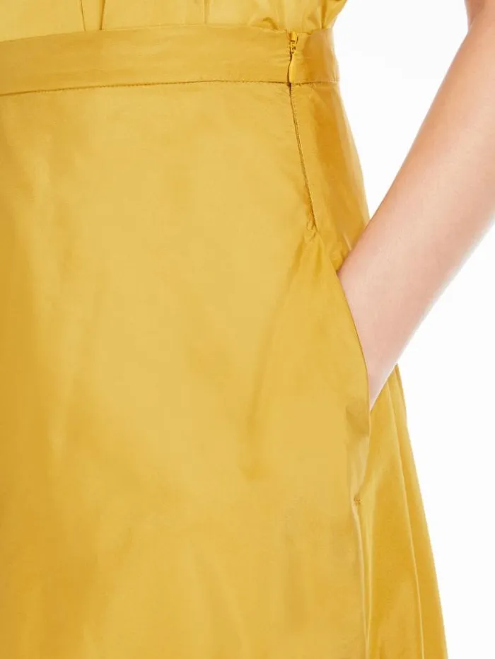 Woman Taffeta Skirt Ochre Maxmara Skirts Woman Taffeta Skirt Ochre Maxmara Skirts