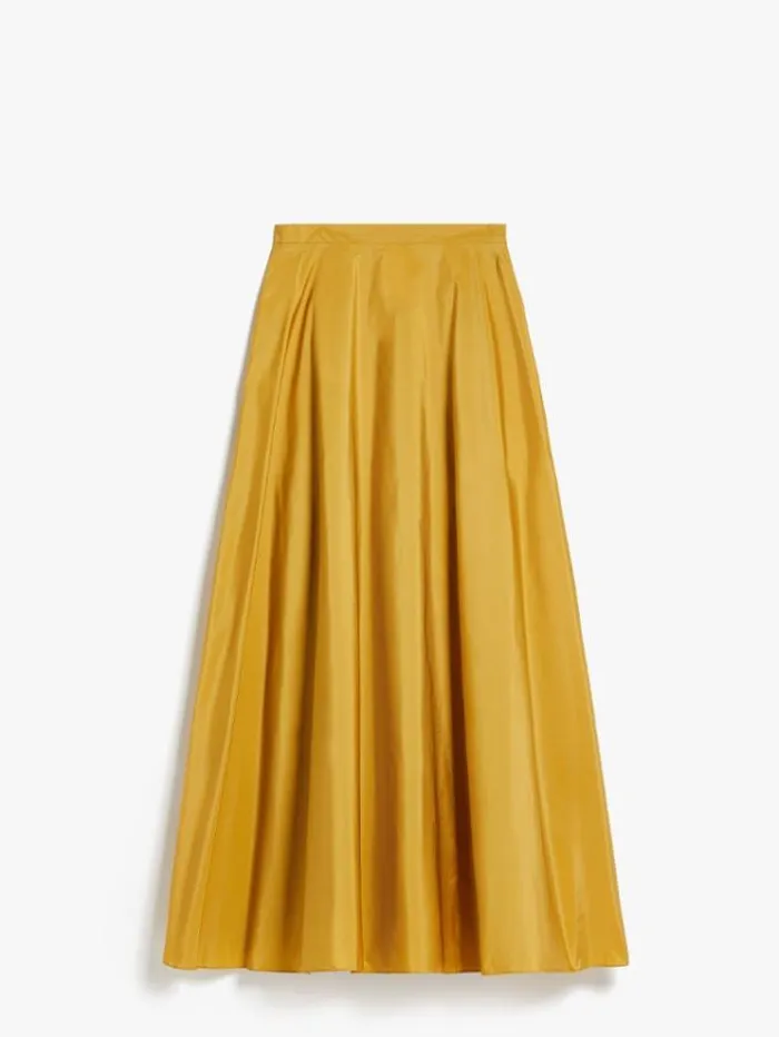 Woman Taffeta Skirt Ochre Maxmara Skirts Woman Taffeta Skirt Ochre Maxmara Skirts
