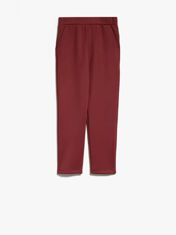 Woman Technical Fleece Trousers Brick Red Maxmara Trousers