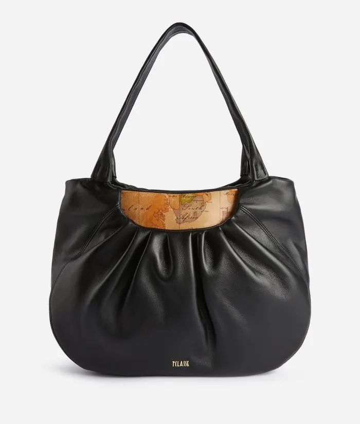 Woman Totes Alviero Martini Immersive Leather Soft Shopper Bag Black