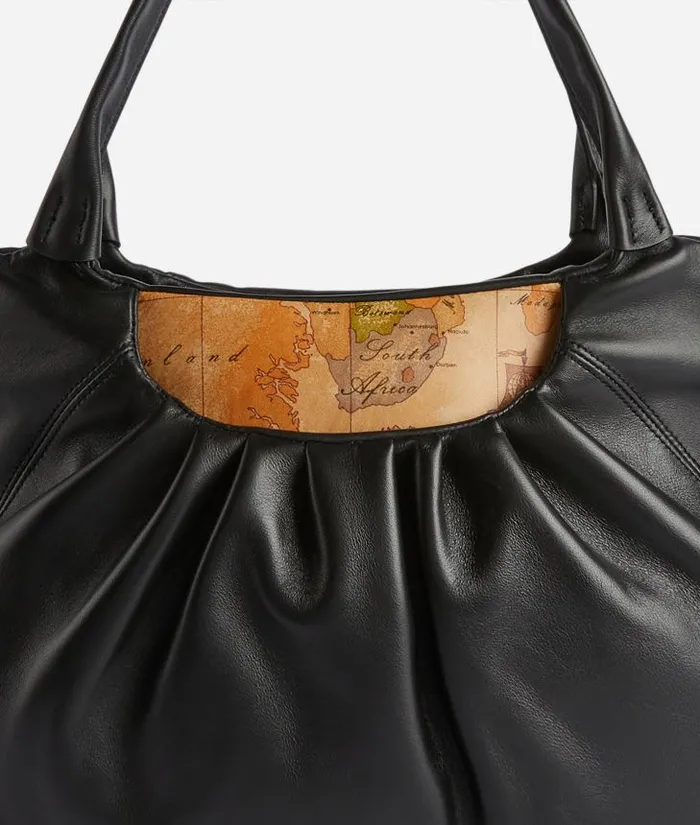 Woman Totes Alviero Martini Immersive Leather Soft Shopper Bag Black
