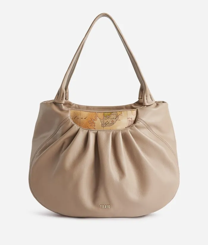 Woman Totes Alviero Martini Immersive Leather Soft Shopper Bag Light Taupe