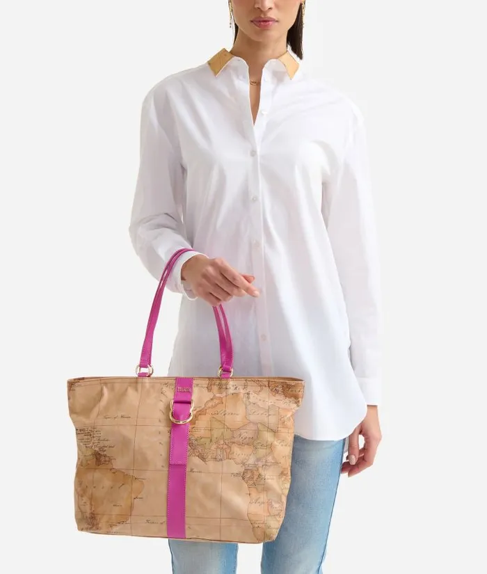 Woman Totes Alviero Martini Social Soft Shopper Bag Magenta