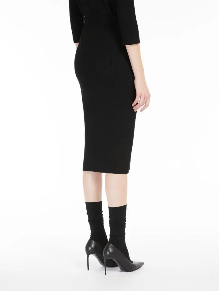 Woman Viscose Bodycon Skirt Black Maxmara Skirts Woman Viscose Bodycon Skirt Black Maxmara Skirts
