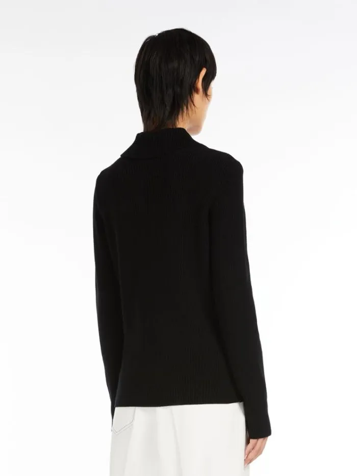 Woman Viscose Yarn Cardigan Black Maxmara Knitwear And Sweatshirts Woman Viscose Yarn Cardigan Black Maxmara Knitwear And Sweatshirts