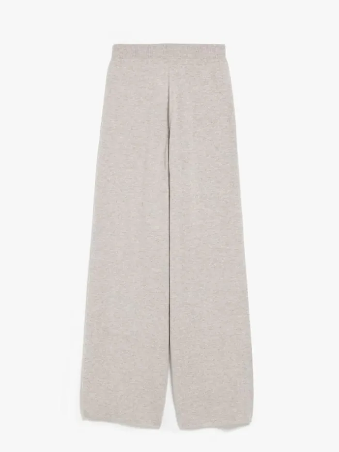 Woman Wool And Cashmere Yarn Trousers Beige Maxmara Trousers