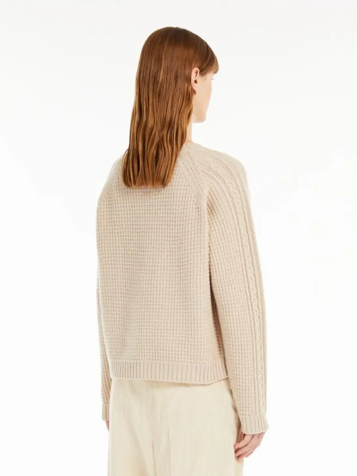 Woman Wool Yarn Sweater Beige Maxmara Knitwear And Sweatshirts Woman Wool Yarn Sweater Beige Maxmara Knitwear And Sweatshirts