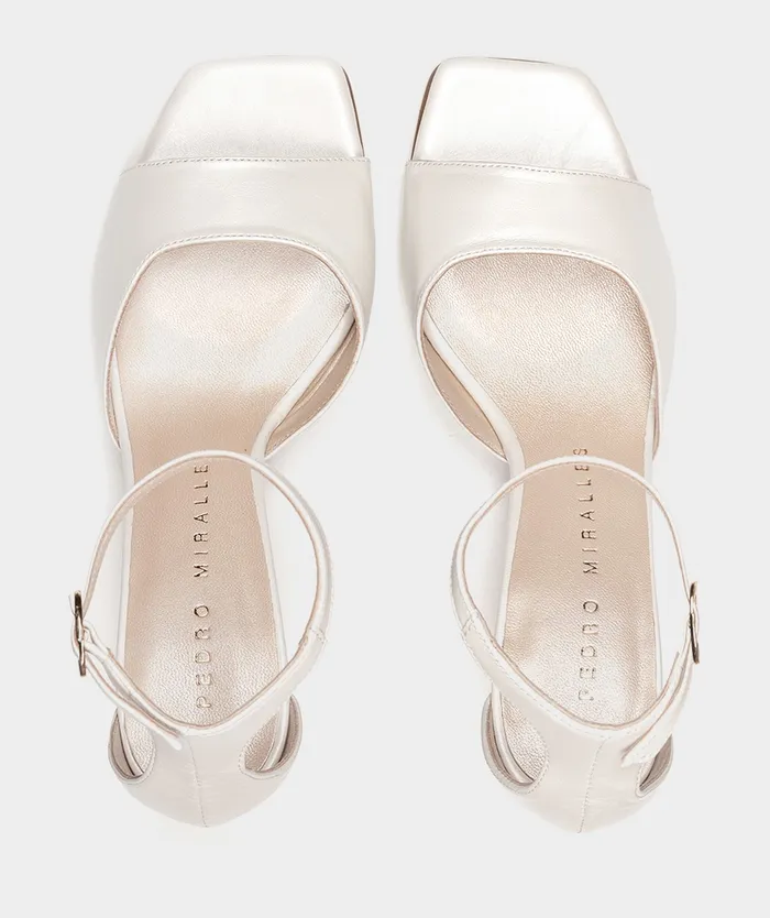 Women Alayor White 8211 Heeled Sandals Pedro Miralles