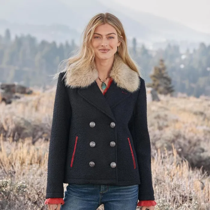 Women Alpenhorn Peacoat Petite Sycamore Sundance Catalog Petite Styles