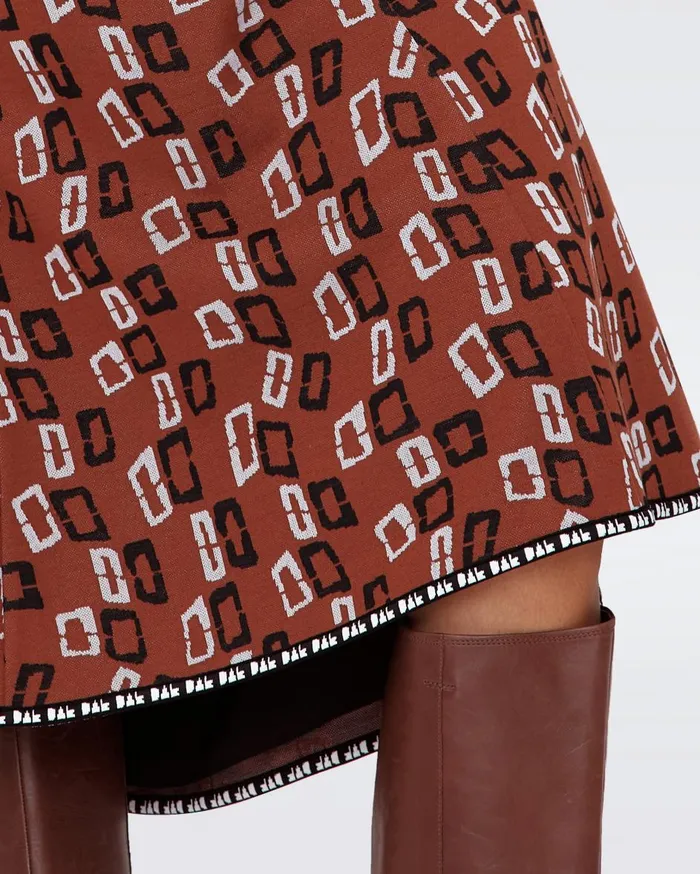 Women Aphrodite Skirt Chain Spots Brown DVF Skirts