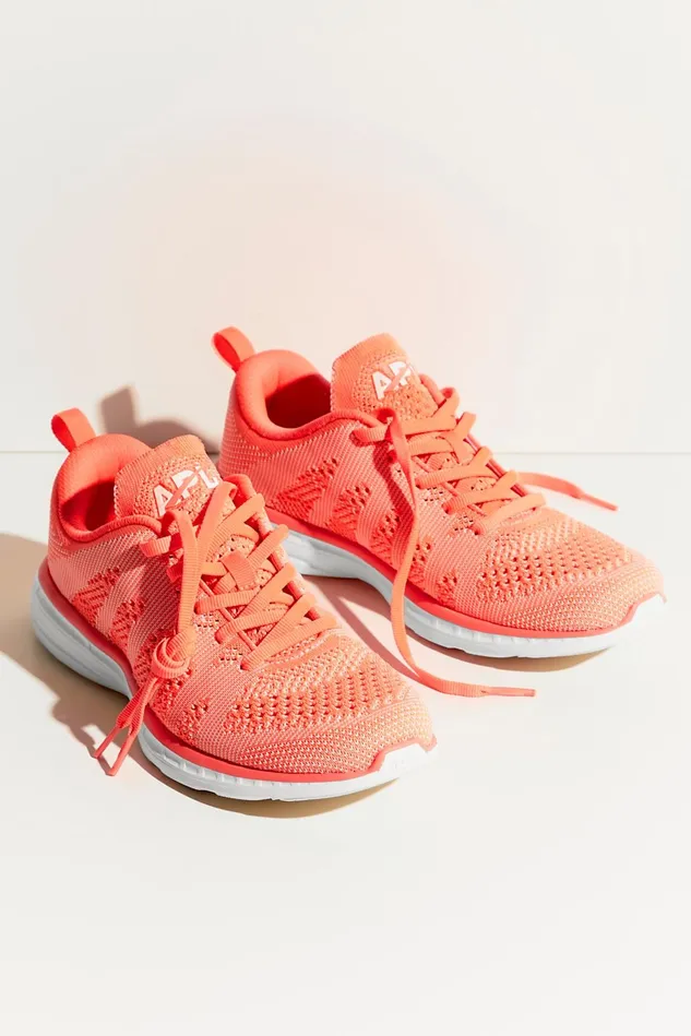 Women Athletic Shoes Free People APL Techloom Pro Trainer Neon Melon White