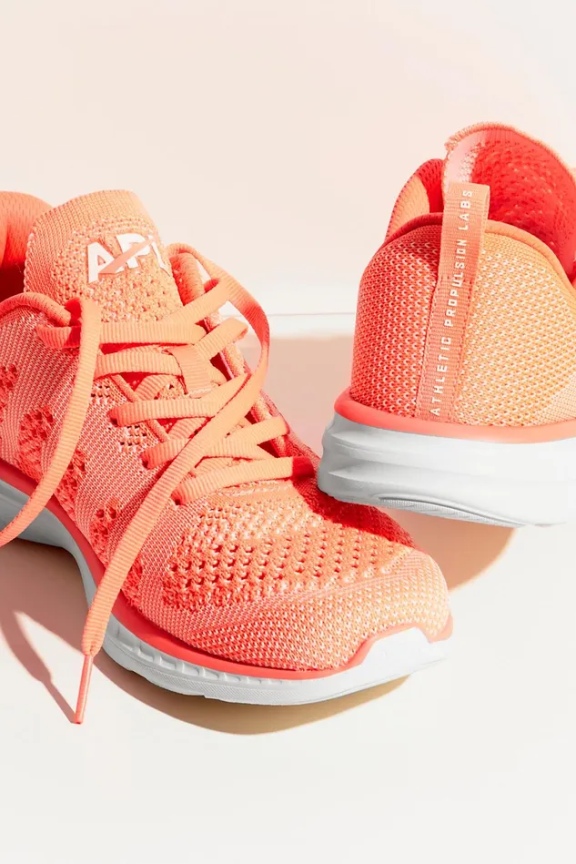 Women Athletic Shoes Free People APL Techloom Pro Trainer Neon Melon White