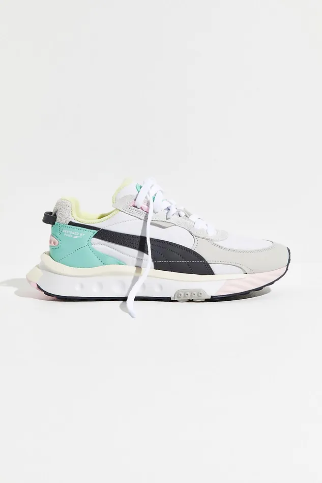 Women Athletic Shoes Free People Wild Rider Layers Sneakers White Ebony