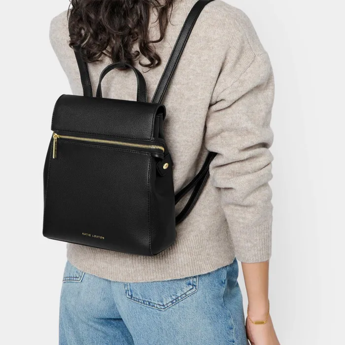 Women Backpacks Katie Loxton Aimee Black Backpack 8211 Vegan Leather Backpack