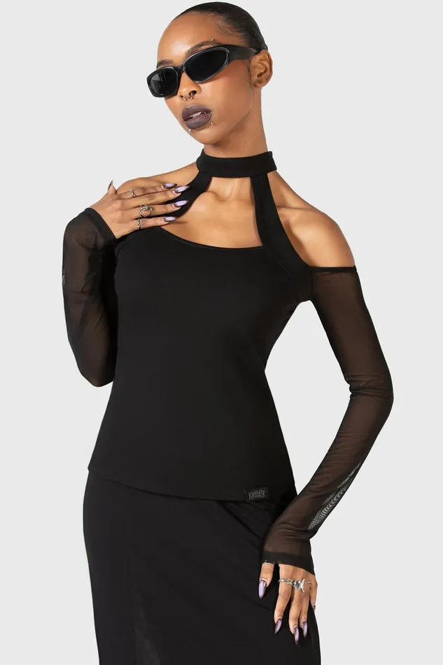 Women Basics Killstar Only Consolation Long Sleeve Top
